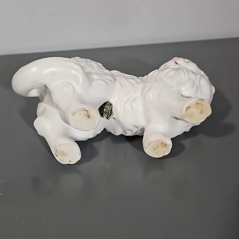 Vintage Betson's Hand Painted White Cat Figurine Made in Japan